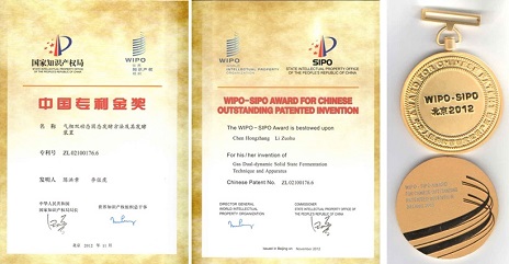 “气相双动态固态发酵技术及其发酵装置”获得第十四届中国专利金奖